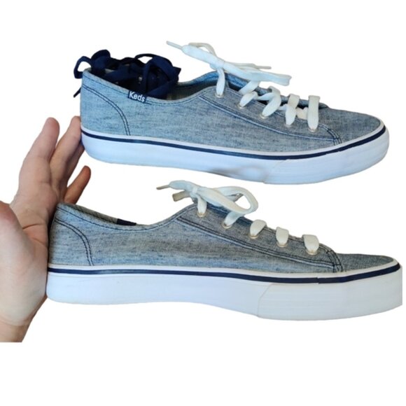 Keds Surfer Classic Chambray Sneaker EUC sz 8.5 US - Picture 3 of 16